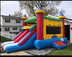 slidebouncehouse202201 1663824629 #102 Dual Lane Combo Bounce House Dry