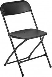 Black Plastic folding chair