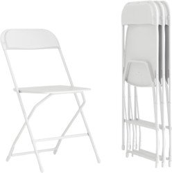 White Plastic Folding Chair