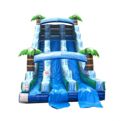 xsl wd22dbl tm front 1 1715252607 #109 22' Tropical Marble Dual Lane Water Slide