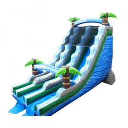 xsl wd22dbl tm highangle 1 1715252608 #109 22' Tropical Marble Dual Lane Water Slide